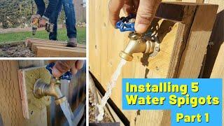 Building 5 water spigots - Part 1 | Plus Melnor Water Timer | My DIY Garden | Self-watering Garden