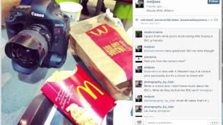 Matthew Vandeputte a.k.a. Tjoez The Moviemaker at McDonalds with a borrowed Canon EOS-1D C