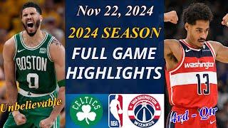 Washington Wizards vs Boston Celtics | Game Highlights 3rd-Qtr | Nov 22, 2024 | NBA TODAY