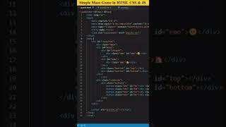 Make simple game in HTML CSS and JS #shorts @kodeology