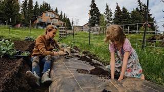 Alaska last frontier || Eve Kilcher and daughter Sparrow plant spring greens