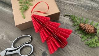 DIY Paper Honeycomb Christmas Tree Ornament