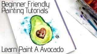 How To Paint A Avocado In Watercolor With Lisa Whitehouse - Full Watercolor Painting Tutorials