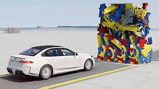 Can a wall of Legos stop a Car?