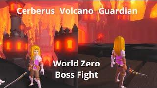 Roblox World Zero - Cerberus Volcano Guardian [Boss Fight Solo]