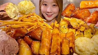 ASMR Japanese Sweet Potato Desserts【Mukbang/ Eating Sounds】【English subtitles】