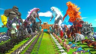 Dark Monster War - Team Dark GODZILLA Evolved x KONG VS Team Ice Shimo GODZILLA x Fire GODZILLA