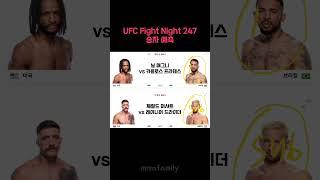 UFC Fight Night 247 승자 예측