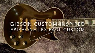 2024 Gibson Custom-Inspired Epiphone Les Paul Custom Ebony