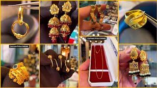 Daily Wear Gold Jewellery Design 2025  || Gold Earrings Collection  || Gold Rings 