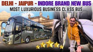 Brand New Delhi - Jaipur - Indore Business Class Volvo Sleeper Bus Journey