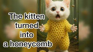 The kitten turned into a honeycomb #ai #cat #cute #catstory #cartoon#viralvideo #trending #shorts