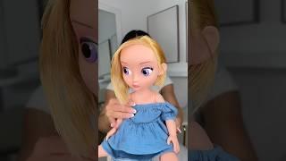 A new hairstyle for my doll  she’s so cut  #thedoll #hairstyle #hair #asmr #tutorial