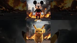 Mickey vs Pikachu, Charmander, Bulbasaur, Squirtle, Pichu, Raichu, Venusaur, Blastoise