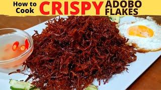 CRISPY ADOBO FLAKES | Flaked Fried Pork Adobo Recipe | Pork ADOBO Recipe