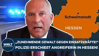 SCHWALMSTADT: Polizei erschießt Angreiferin vor Wache - Hessens Innenminister Poseck gibt Statement