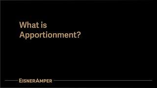 What is Apportionment?