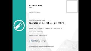 Instalador de cables de cobre de la página capacitateparaelempleo.org