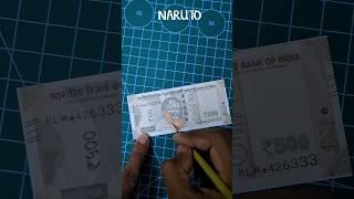 Naruto drawing Rs.500 note #art #anime #drawing #drawingtutorial #naruto #narutoshippuden  #art