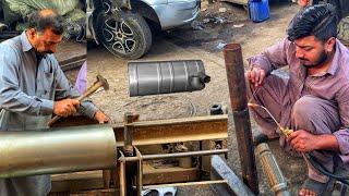 How Semi Truck Exhaust Mufflers are Made | Giant Truck Silencer Mufflers Production Complete Process