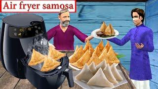 Air Fryer Samosa Tasty Healthy Samosa Cooking Street Food Hindi Kahaniya Moral Stories Comedy Video