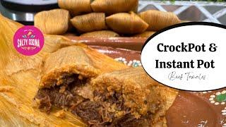 Step by Step Tamale Recipe Prepared in the Crockpot & Instant Pot