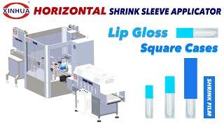 Lip Gloss Bottles Horizontal Shrink Sleeve Applicator