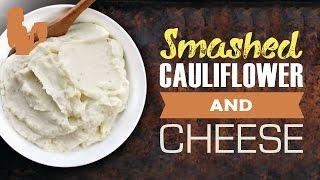 Smashed Cauliflower and Cheese recipe made using a Vitamix or Blendtec blender