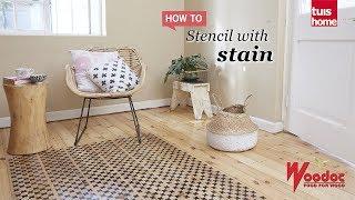 Stencil with stain
