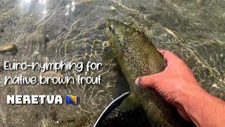 Fly Fishing in Bosnia  | Neretva Konjic | Euro-nymphing for native brown trout