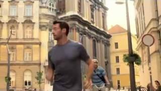 Hugh Jackman in Budapest, Hungary - Lipton Ice Tea commercial