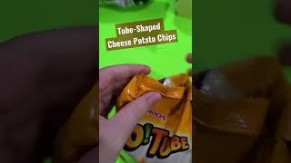 Tube Shaped Cheese Potato Chips ASMR Oddly Satisfying