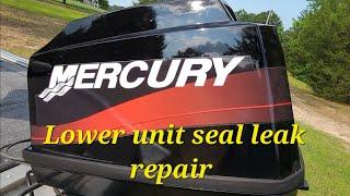 Outboard seal leak repair Mercury 60hp lower unit Bass Tracker restore @Vassmotorsports#trending