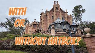 Haunted Mansion Ride Before and After the Hatbox Ghost- Both Versions Magic Kingdom WDW