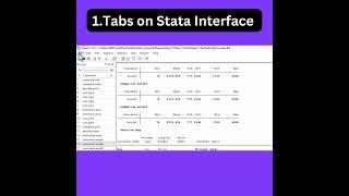 Pt.1 Stata Interface Tabs || Introduction to Stata for Beginners #stata #StataCorpLLC