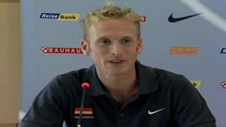 Pressekonferenz Göteborg 0908 2006 Jan Fitschen Europameister 10.000m und Andre Pollmächer Platz7