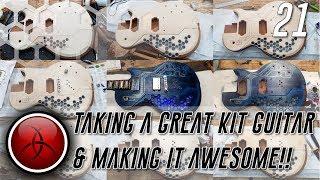 Ep 21 - Taking a Great Kit Guitar & Make it Awesome - The CyberPunk Guitar Full Build Super Edit!
