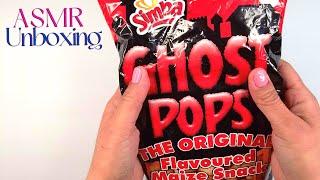 Simba GHOST POPS Snacks Unboxing and Binaural ASMR (No Talking & Eating Sounds)