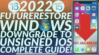 Futurerestore Windows downgrade iOS 15/16 to iOS 14/15 | Futurerestore Downgrade Windows Full | 2022