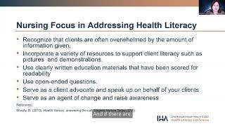 Importance of Health Literacy for New Nurses