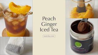 Peach Ginger Iced Tea | peachy, zesty, and refreshing!