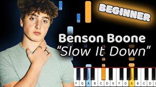 Learn To Play Slow It Down Benson Boone on Piano! (Beginner)