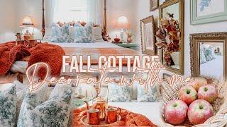 FALL COTTAGE DECORATE WITH ME 2023  How to create a cozy cottage bedroom for fall 🫶