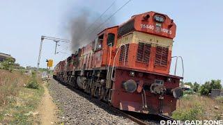 12765 Tirupati - Amravati Superfast Express | GTL WDM3D Smoking | Indian Railways Train Videos