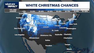 Who will see a white Christmas this year?  (Spoiler alert: Houston won't!)