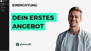 Dein erstes ANGEBOT ‍‍  || Plancraft einfache Handwerkersoftware