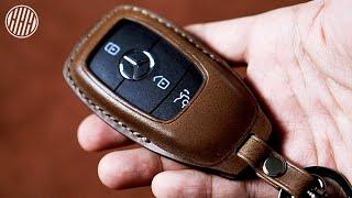 Making a Handmade Leather Fob Smart Key Case / Mercedes-Benz  / No Power Tools