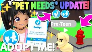 ALL NEW PET NEEDS UPDATE! *PEEING ON FIRE HYDRANT | Adopt Me! (roblox)