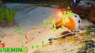 Pikmin 4 - 2. Water's Edge Night & Protect Two Lumiknolls! Cure Santi & Kayz - Serene Shores