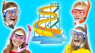 Amelia, Avelina & Akim Party at Waterpark